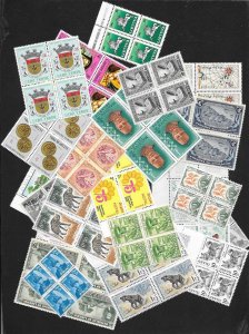 WORLDWIDE (300) Mint Never Hinged Blocks of 4 ALL DIFFERENT!