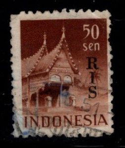 Indonesia Scott 350 Used RIS overprinted stamp