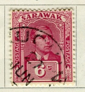 SARAWAK; 1928 early Brooke issue fine used 6c. value