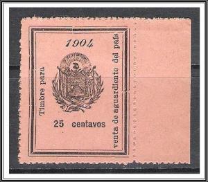 Salvador Revenue Alcohol Brandy Tax Stamp Unused