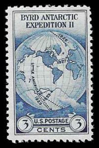 PCBstamps   US # 753 3c Byrd Antarctic, MNH, (23)