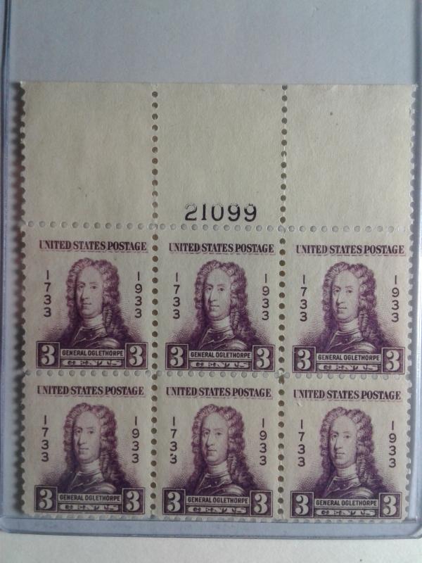 SCOTT # 726 MINT NEVER HINGED PLATE BLOCK OF 6 VERY NICE