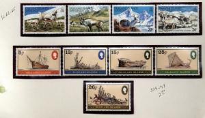 Falkland Isl. collection Butterflies Birds,Fish Mint NH in mounts $115.00 jp