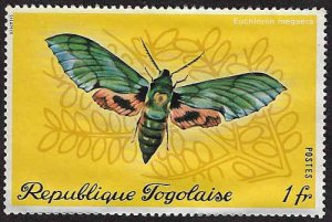 Togo #756 MNH; 1fr Moth (1970)