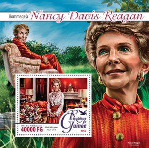 Guinea 2016 MNH Nancy Davis Reagan 1v S/S Stamps