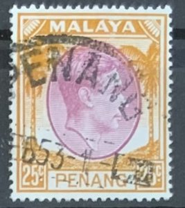PENANG 1949 25 cents SG16 USED