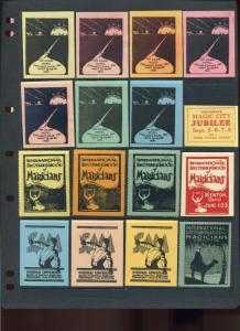 VINTAGE MAGICIAN STAMPS: INTERNATIONAL BROTHERHOOD/AMERICAN SOCIETY MAGICIANS