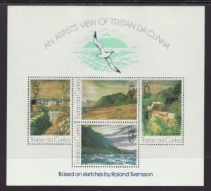 Tristan Da Chuna 212a Landscape Paintings Souvenir Sheet MNH VF