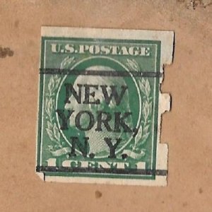 Precancel New York NY 1c Washington Schermack III perf Hamilton Institute Cover