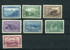 CANADA LOT OF OHMS PERFORATED HOLE OFFICIALS  VF MINT NEVER HINGED FULL OG