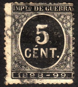 1898, Spain 5c, Used, Sc MR23