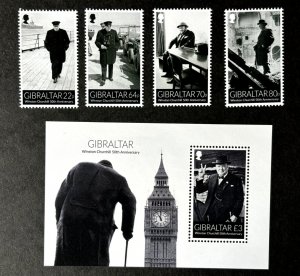 Gibraltar: 2015, 50th Death Anniversary of Winston Churchill,   MNH set _+ M/She