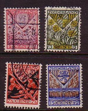 Netherlands  Sc B21-4 1927 Child Welfare stamp set used