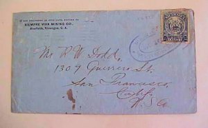 NICARAGUA  GOLD MINING Co BLUEFIELDS #IL80 NEW ORLEANS BACKSTAMP 1909