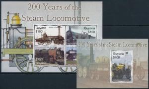 Guyana stamp Trains mini sheet + block MNH 2004 Mi 7731-7734 + Mi 782 WS241317
