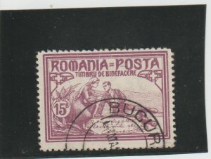 Romania  Scott#  B12  Used  (1906 Queen as War Nurse)