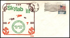 US Skylab III Atlantic Recovery Force 1973 Space Cover