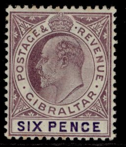 GIBRALTAR EDVII SG50, 6d dull purple & violet, M MINT. Cat £40. 