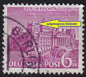GERMANY BERLIN [1949] MiNr 0045 III ( O/used ) [01] Architektur Plattenfehler