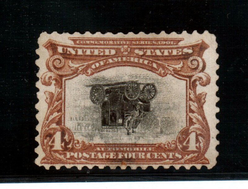 USA #296a Mint Fine - Very Fine Center Inverted **With Certificate**