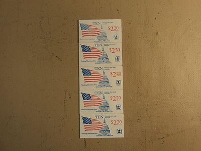 USPS Scott 2116a 22c Book Of 10 Flag Over Capitol Dome 5 ...