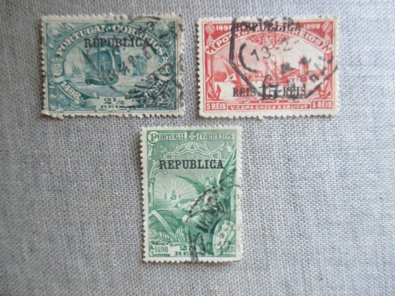 Portugal, Scott#199-201, used