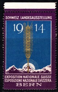 1914 Switzerland Poster Stamp National State Exhibition Bern Unused