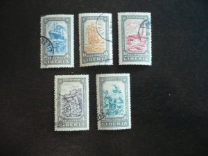 Stamps - Liberia - Scott# F30-F34 - Used Set of 5 Stamps