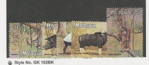 Malaysia, Postage Stamp, #175a-177a, 179a-182a Used, 1983-87 Animals