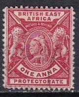 British East Africa 1896 Scott 73 Queen Vict & Lions used