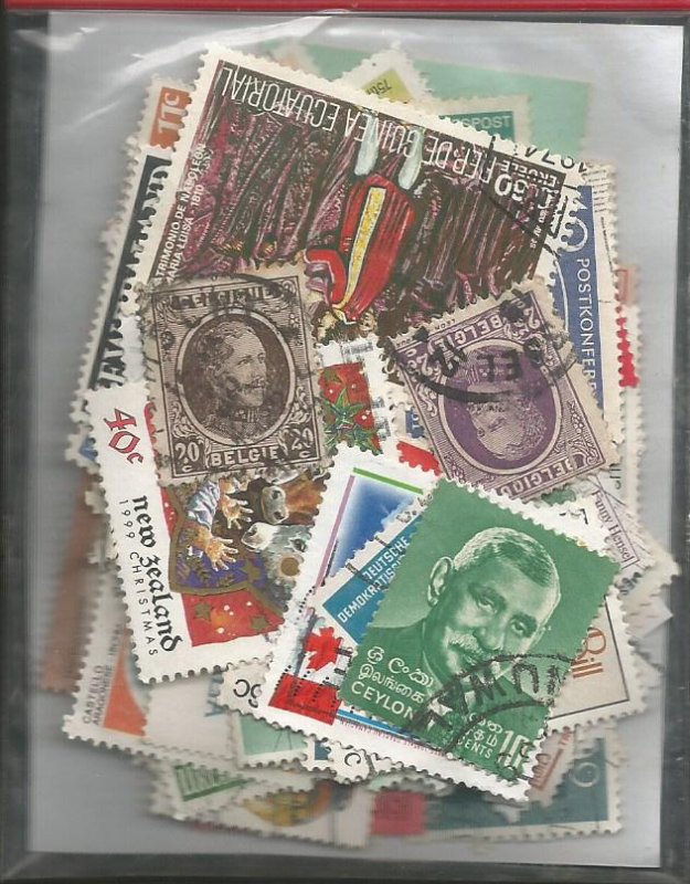 World Wide 100 used stamps, all different