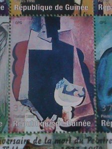 1998-GUINEA STAMP-25TH ANNIV: PABLO PICASSO PAINTING- MINT-NH FULL STAMP SHEET