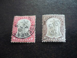 Stamps - Montserrat - Scott# 13,24 - Used Part Set of 2 Stamps