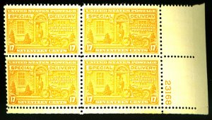 U.S. #E18 MINT BLOCK OG NH