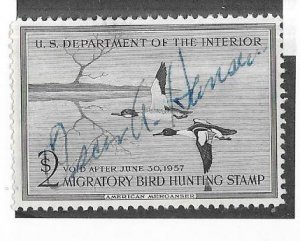 US #RW23 1956 $2 Federal Duck Stamp (U)  black  CV$10.00