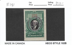 U.S. Revenue, Sc # R181, used (55981)