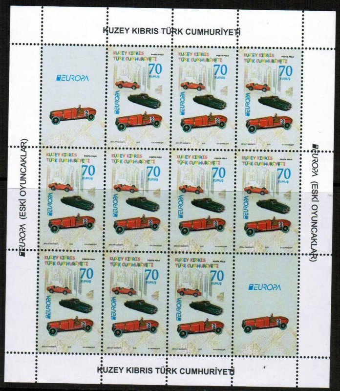 UNMOUNTED MINT 2015 EUROPA SHEETLETS - OLD TOYS- TURKISH CYPRUS