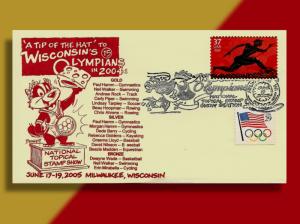 The Nat'l Topical Stamp Show 2005 in Wisconsin • Honoring Wisconsin Olympians