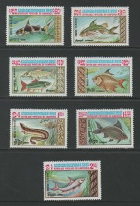 Thematic Stamps Animals - KAMPUCHEA 1983 FISH 7v 481/7 mint