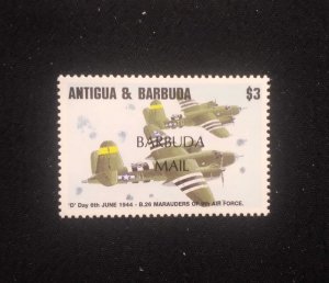 O) 1995 ANTIGUA AND BARBUDA, OLD WAR AIRCRAFT - TWIN-ENGINE BOMBER, MNH