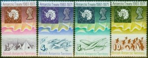 B.A.T 1971 Antarctic Treaty Set of 4 SG38-41 Fine MNH 