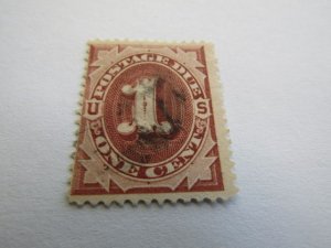 US Stamps, Scott #J1 Used 1879, 1c Brown Postage Due,