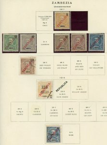 MISCELLANEOUS PORTUGESE COLONIES LOT OF MINT HINGED & USED STAMPS ON PAGES 