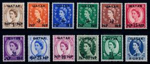 [68230] Qatar 1957 Definitives QEII OVP on GB stamps  VLH