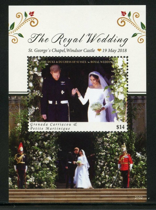 GRENADA GRENADINES  2021 THE ROYAL WEDDING HARRY & MEGHAN S/HEET MINT NH  