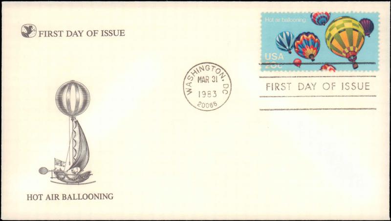 United States, District of Columbia, First Day Cover, Balloons