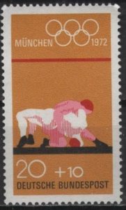 Germany B485 (mnh) 20+10pf, Munich Olympics, wrestling (1970)