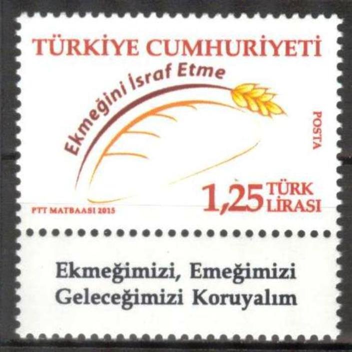 Turkey 2015 Preventing Bread Waste Gastronomy Food MNH