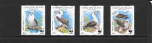 WWF- BIRDS - CHRISTMAS ISLANDS #270-273