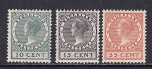 Netherlands Scott 137-139, 1924 QW Int Phil Exhibition Issue, VF MNH. Scott $200